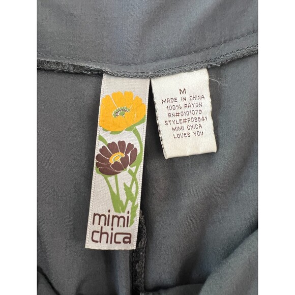Mimi Chica Gray Pleated Flowy Shorts Side Zipper Closure Lightweight Women's M - Picture 4 of 10